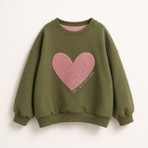 Ozzy Kids Kız Çocuk Önü ve Arkası Nakışlı Sweatshirt