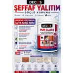 Decos Pur Glass; Balkon, Teras, Banyo, Mutfak, Seramik, Fayans, Mermer, Beton ve Derz Aralarında Kullanılabilen Su Bazlı, Poliüretan Katkılı Şeffaf Su Yalıtım Malzemesi