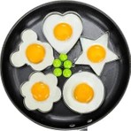 Metalik Daire Şeklinde Metal Omlet Yumurta ve Krep Kalıbı, Dayanıklı Mutfak Aksesuarı