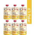 Elite Naturel 6'lı Banana Lama Organik Karışık Meyve Püresi 110 gr