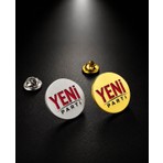 kuyumcudan Yeni Parti Altın ve Gümüş Kaplama Ikili Set Yaka Rozeti (2 Adet Rozet)