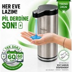Rulopak 403838 Paslanmaz Tezgahüstü Sensörlü Sıvı Sabun Dispenseri