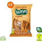 Humm Organik Yulaflı Zerdeçallı ve Ekşi Mayalı Çubuk Kraker - 3 Adet