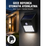 Teknodayım Su Geçirmez 20 LED Solar Aydınlatma | Dış Mekan Için Pir Hareket Sensörü ile Akıllı Işık Yeni Nesil
