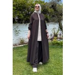 Rabia Şamlı Başak Pantolonlu Takım Kahve