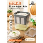 Otto Haus Ottohaus 2200 ml Paslanmaz Çelik Filtreli Süzme Yoğurt Kabı – Labne, Kefir ve Peynir Yapma Aparatı