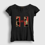 Presmono Kadın Siyah Band Daft Punk T-Shirt