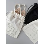 Denef Home Zambak - Çok Amaçlı Çanta Delik Işi Krem - 30X35 cm 1 Adet
