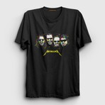Presmono Unisex Siyah Band Metallica T-Shirt