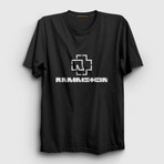 Presmono Unisex Siyah Logo V2 Rammstein T-Shirt