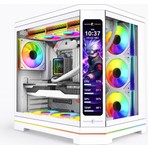 Gametech Vision V2 7x Argb Fanlı LCD Ekranlı Oyuncu Bilgisayar Kasası ( Beyaz )