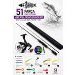 Fishack 51 Parça Profesyonel Spin Olta Seti - 210CM Kamış 5-35GR / 1000'LIK 10BB