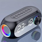 Hymark Bluetooth S8 Rgb LED Işıklı Dijital Saat Alarm Şarjlı Hoparlör Mp3 Fm Radyo Çok Fonksi