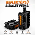 Cina Max Reflektörlü Bisiklet Pedalı 2'li Set Dayanıklı Kaymaz Pedal