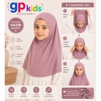 Gp Kids Kız Çocuk Pratik Başörtü Penye Hazır Eşarp Mina Model Lila