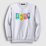 Presmono Unisex Beyaz Lost In Paradise Jujutsu Kaisen Sweatshirt