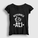 Presmono Kadın Siyah Boxing Boks Muhammad Muhammed Ali T-Shirt