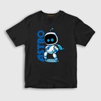 Presmono Unisex Çocuk Siyah Oyun V2 Kaptan Astro T-Shirt