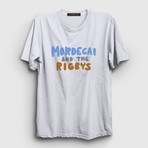 Presmono Unisex Beyaz Mordecai And The Rigbys Regular Show T-Shirt