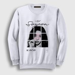 Presmono Unisex Beyaz Soyeon K-Pop G I-Dle Sweatshirt