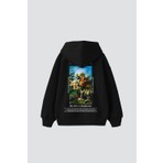 Tarzsokak Arts Supplication Baskılı Oversize Unisex Premium Siyah