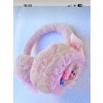 Sheker Home Elsa Frozen Pullu Peluş Soğuktan Koruyan Kız Çocuk Kulaklık - Pembe