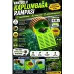 Açelya3d Vantuzlu Kaplumbağa Rampası Yemlikli Güneşlenme Alanı Akvaryum Rampası 9X18 cm - Oyun Alan Rampa