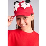 DeFacto Disney Mickey & Minnie 3D Pamuklu Cap Kırmızı Şapka Kız Çocuk G2786A826SM