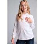 DeFacto %100 Pamuk Regular Fit Basic Pike Uzun Kollu Polo Beyaz Tişört Kız Çocuk J0010A626AU