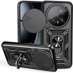 Apsuwa Honor Magic 8 Pro Kılıf Sürgülü Vega Pars Yüzüklü Standlı Darbe Korumalı Siyah