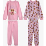 Penti Kız Çocuk Pembe Friendly Capy Pamuklu Uzun Kollu 2'li Pijama Takımı