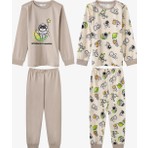 Penti Erkek Çocuk Gri Space Friends Pamuklu Uzun Kollu 2'li Pijama Takımı