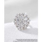 Begonia Accessories 925 Ayar Gümüş Zirkon Taşlı Unisex Hızma Küpe Çivi Halka Minimal Şık Modern Tasarım 178-6
