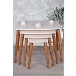 Deniss Home Bohem Serisi 4'lü Mdf Ahşap Zigon Sehpa