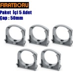 Fırat Pvc Atık Su Kelepçe 50MM , Pvc Boru Kelepçesi, 5 Adet