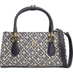 Tommy Hilfiger Lacivert Kadın El Çantası Th Grace Mını Satchel Jacquard