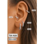 Sacce Scarves & Accessories Zirkon Taşlı Halka Piercing Tragus Helix Conch Kıkırdak Tek Adet Minimal