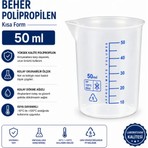 Labolist Beher Polipropilen - Kısa Form 50  ml