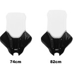 Universal GP Kompozit Yamaha NMAX 125 / 155 2025-2026 Uyumlu Elcikli Tur Camı Şeffaf - 74 cm