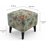 Co Art Home Dekoratif Puf & Bench 40X40 cm Ayak Uzatma Koltuğu - Yeşil