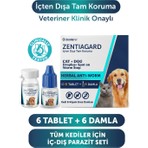 ZentiaVet 2'li Set Kedi İç Dış Parazit Pire Kene Tüm Kediler Için Bitkisel Ense Deri Damlası