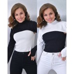 ALDAIYR 2-Adet Parmaklı Tesettür Boyunluk | Yakalı Uzun Kollu Kolluklu Body Bluz Bolero Rahat Tasarım
