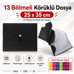 Fly Color 13 Bölmeli Körüklü Sunum Dosya Lastikli