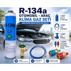 Dogant R-134A Soğutucu Araç Klima Gazı Otomobil Klima Seti + Vana + Hortum + Jak