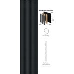 Akupanel Premium 60X245 cm Antrasit Renk Akustik Ahşap Duvar Paneli