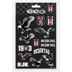 Beşiktaş Sticker Seti Siyah Beyaz Kartal - Lisanslı Orijinal