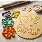 UstaPrint3D Pokemon Kurabiye Kalıbı Seti - 4'lü Pikachu Charizard Bulbasaur Gengar Şeker Hamuru ve Kurabiye Kesici Kalıp