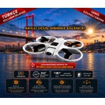 Rose Teknoloji Kamera ve Ledli 360 Dönebilen Güçlü Fırçasız Motor Çift Bataryalı Ve Uzun Kullanım Ömürlü Optik Akış Sabitlemeli ve Başsız Modlu Drone ( Laptop Ve Tablet Standı Hediyeli )