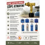Simply Line Bütün Tip Kamp Kartuş Dolum Aparatı Piknik Tüpünden ve Çakmak Gazından Kamp Kartuşu Doldurma Aparatı