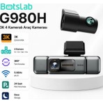 360 Botslab G980H Pro 3k 4 Kameralı Wifi+Gps Akıllı Araç Içi Kamera +150° Geniş Açı+Yaya Algılama+Gece Görüşlü (128GB Hafıza Kartı Hediyeli)